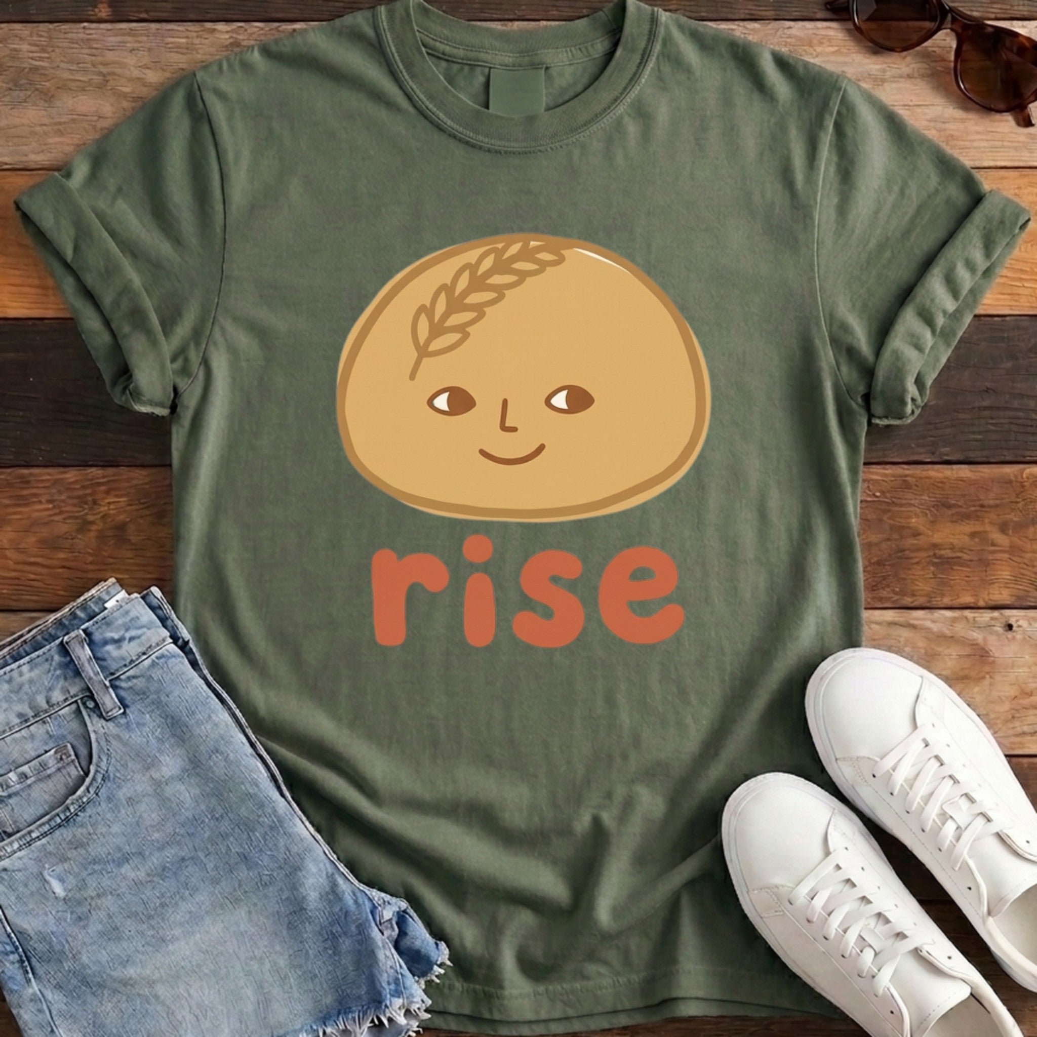 Rise Sourdough Tee - Moss