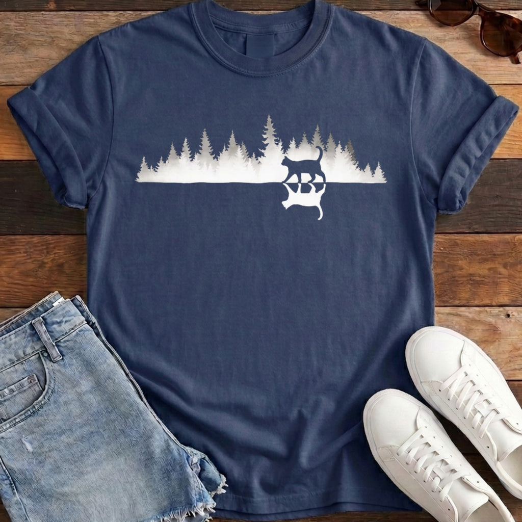Mirror Cat Woods Tee
