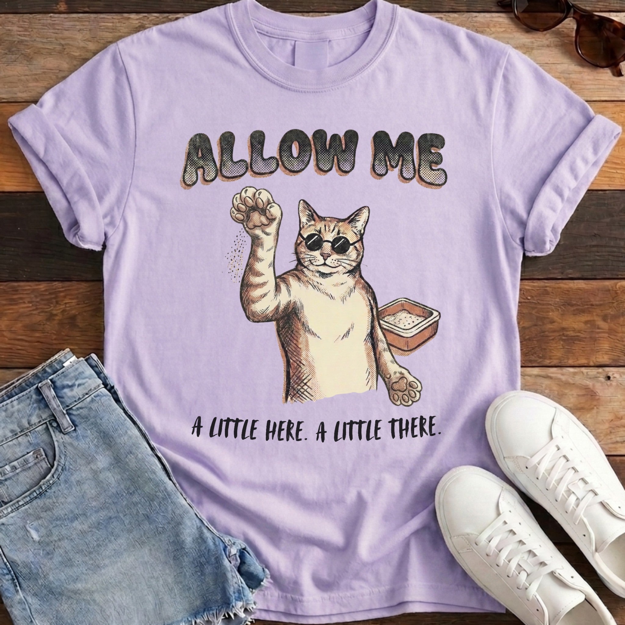 Allow Me Cat Tee - Orchid