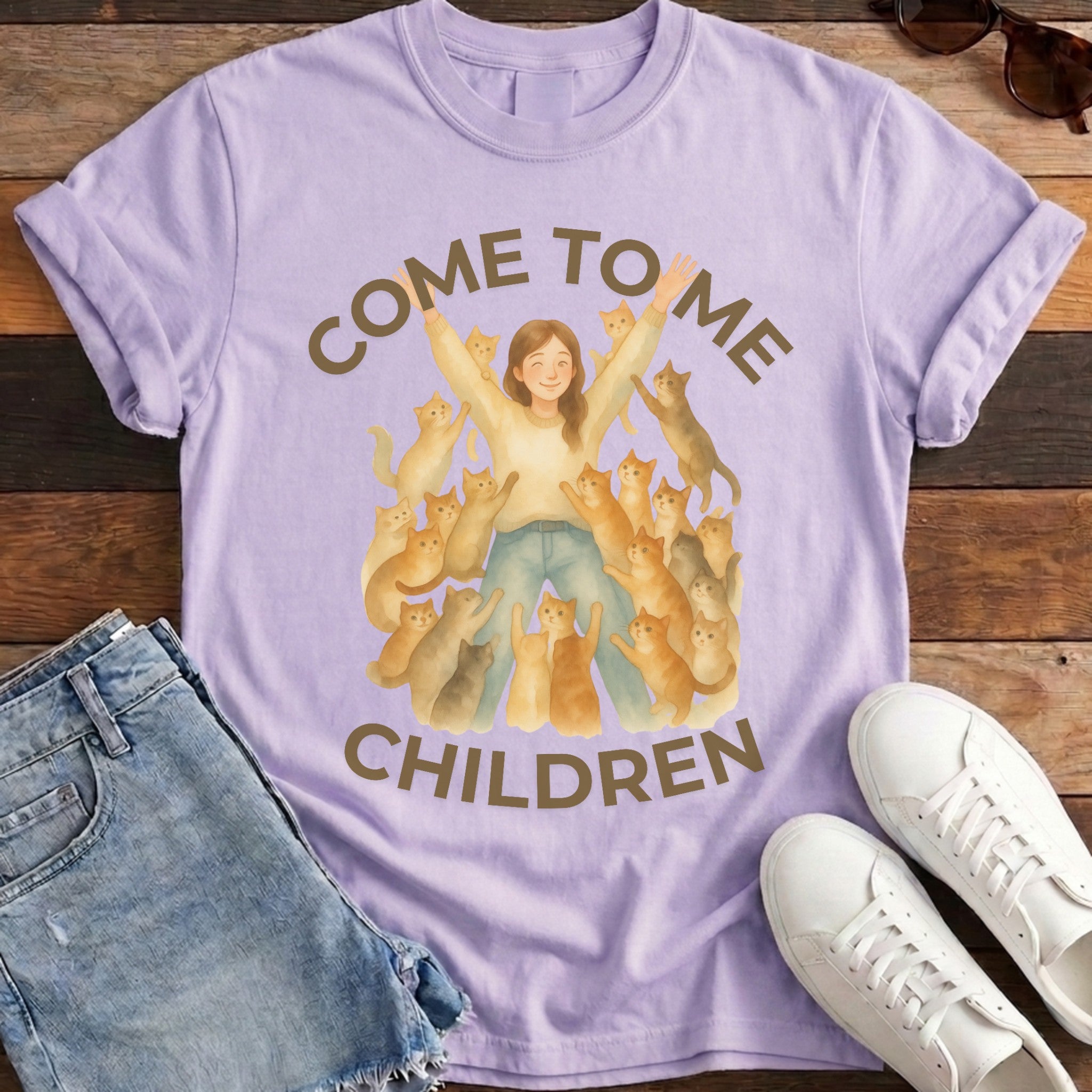 My Children Cat Tee - Orchid