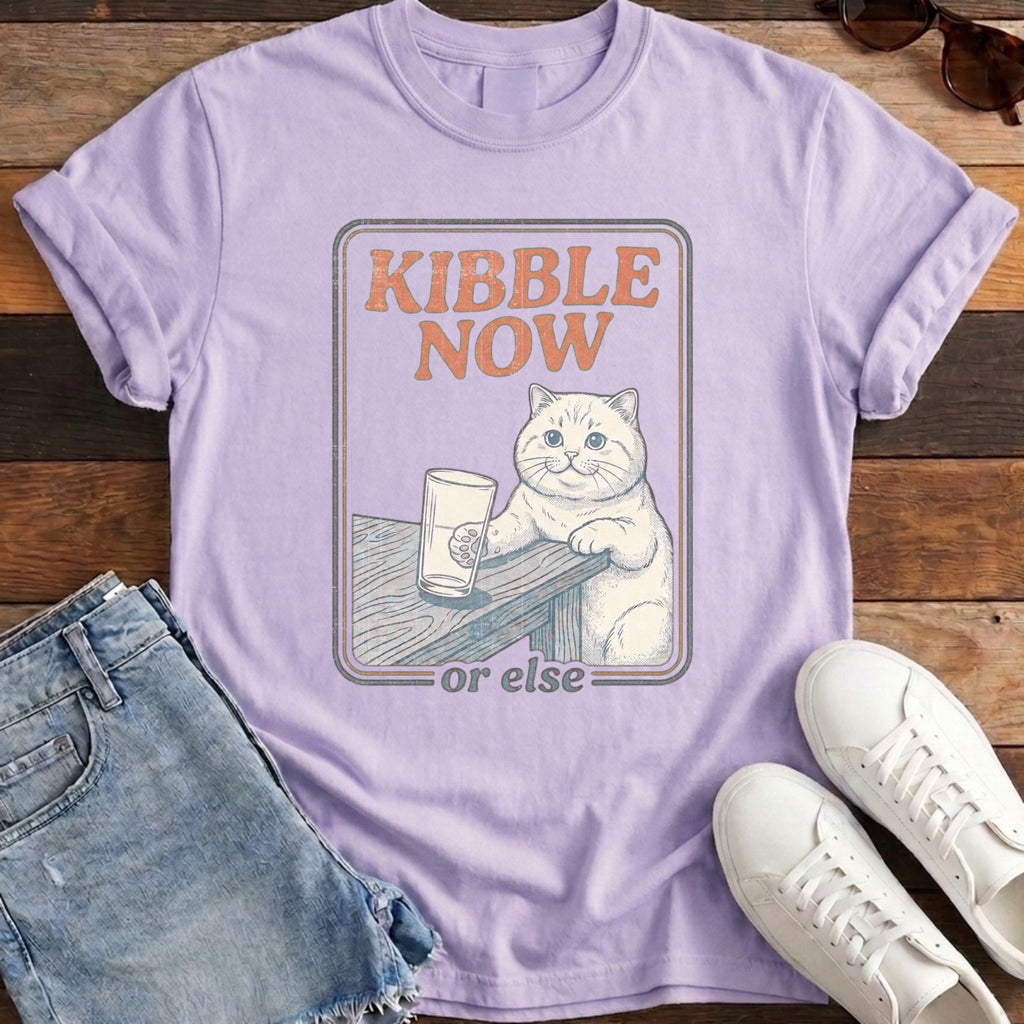 Kibble Now Cat Tee - Orchid