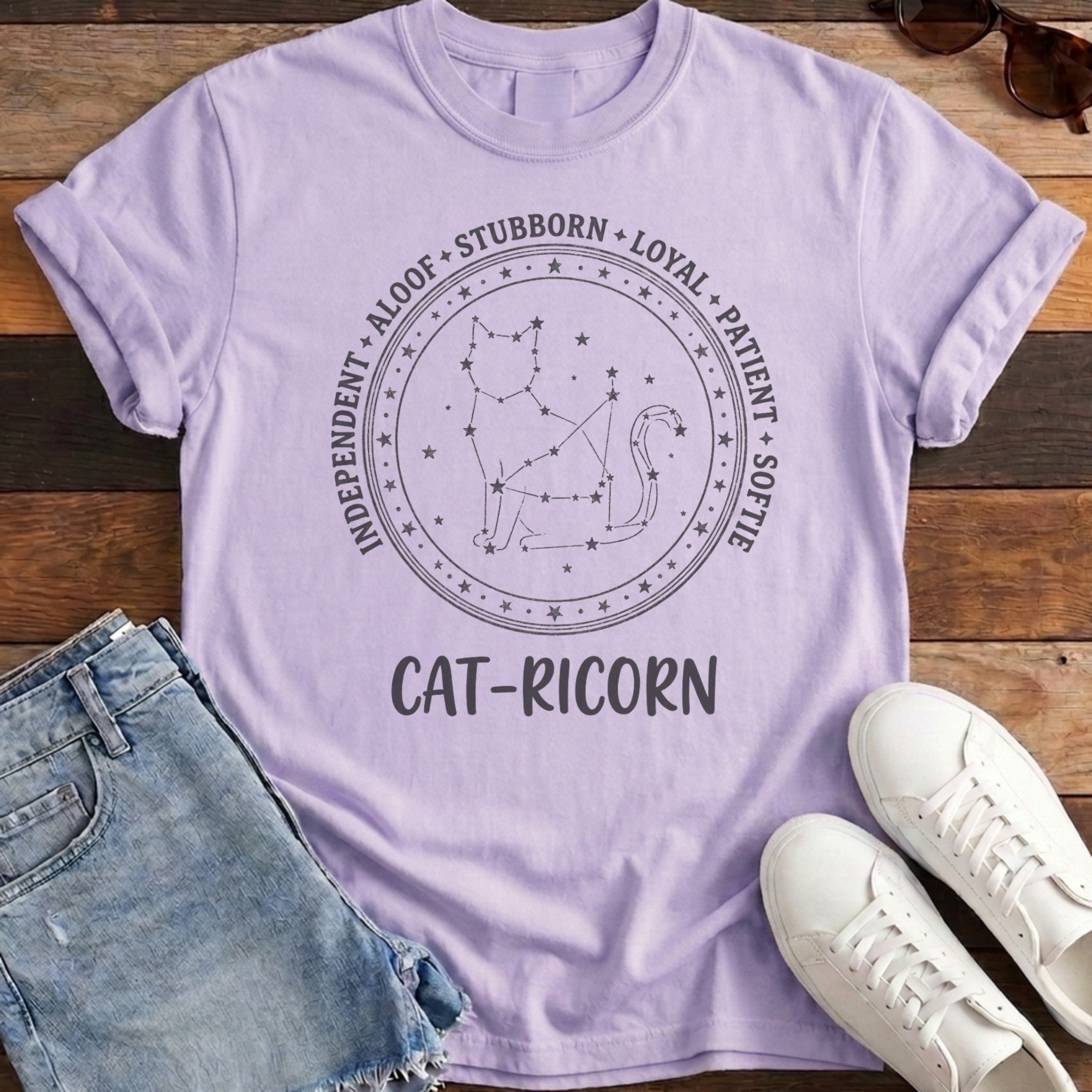 Cat-ricorn Tee - Orchid