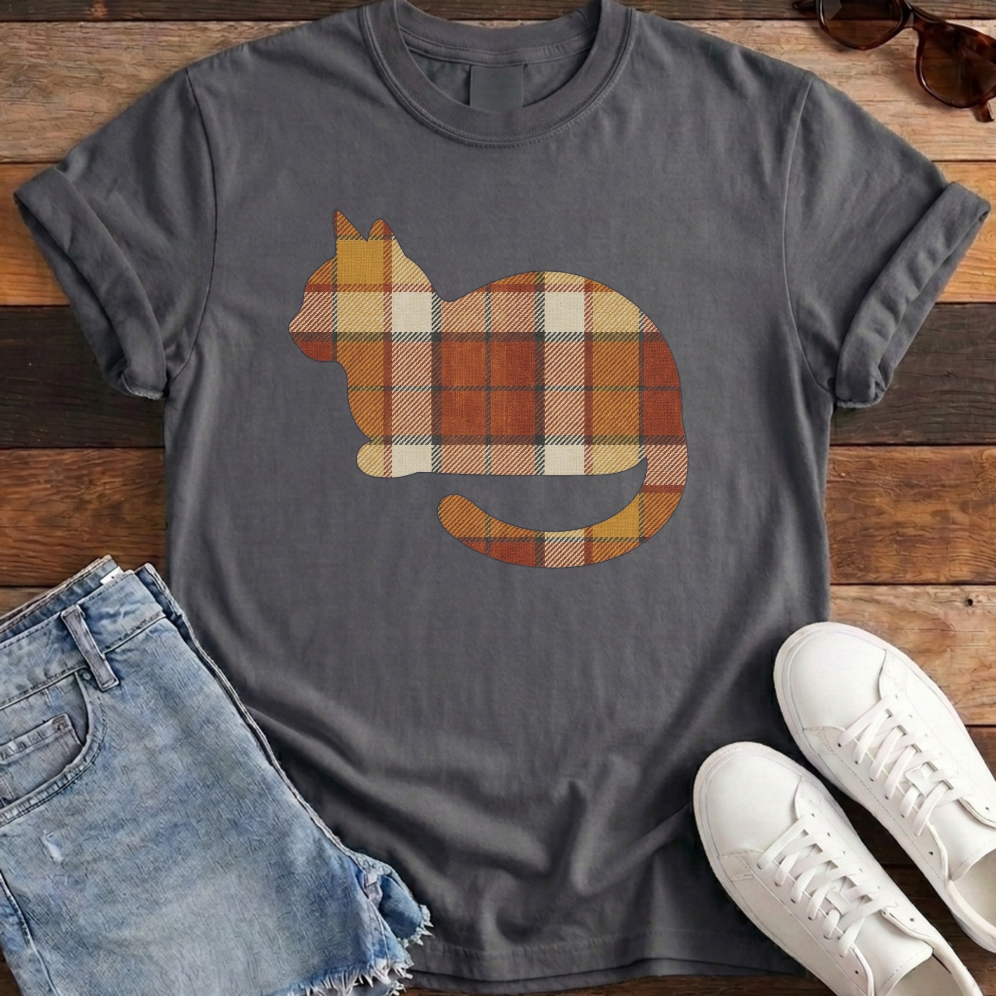 Flannel Cat Tee