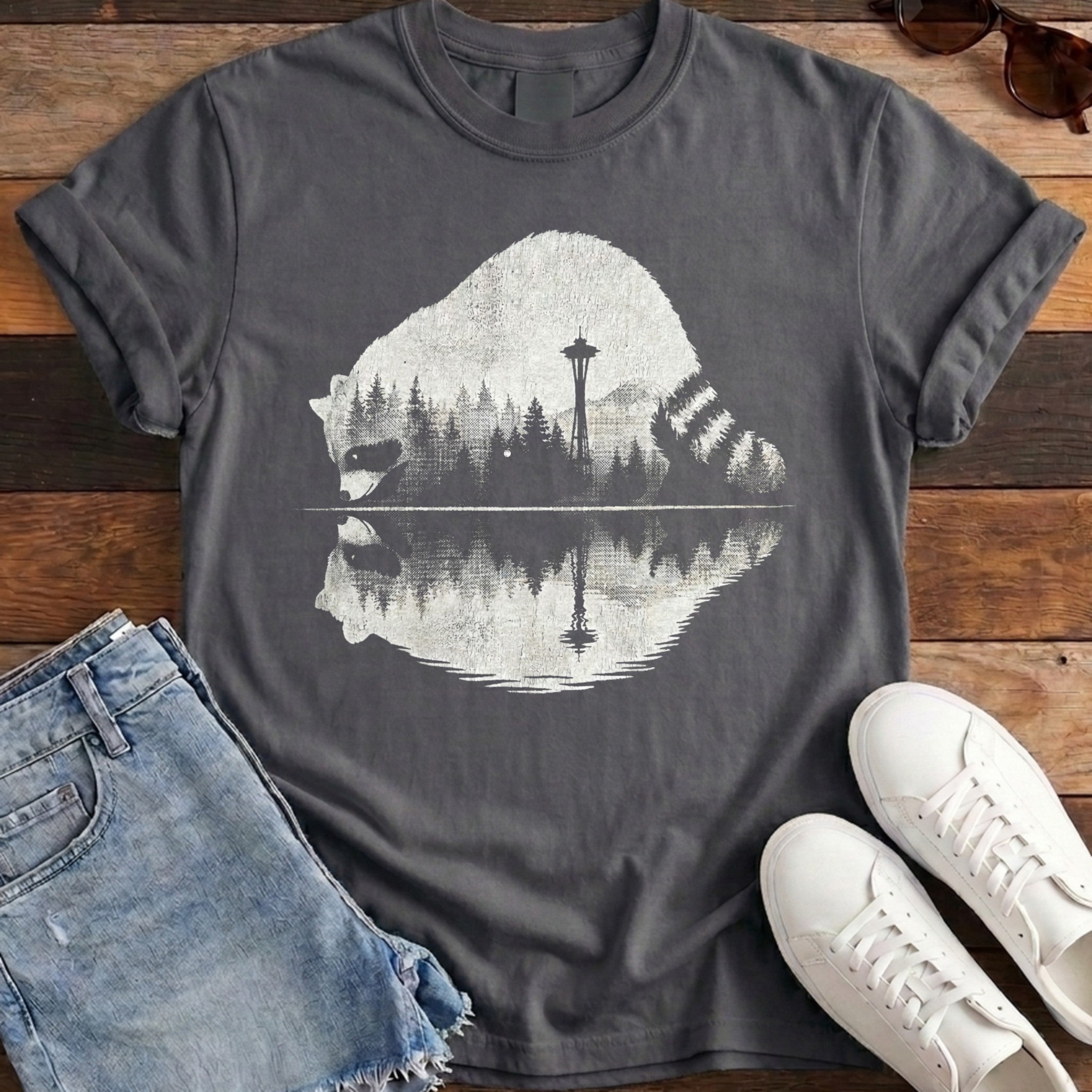 Raccoon Reflection Tee