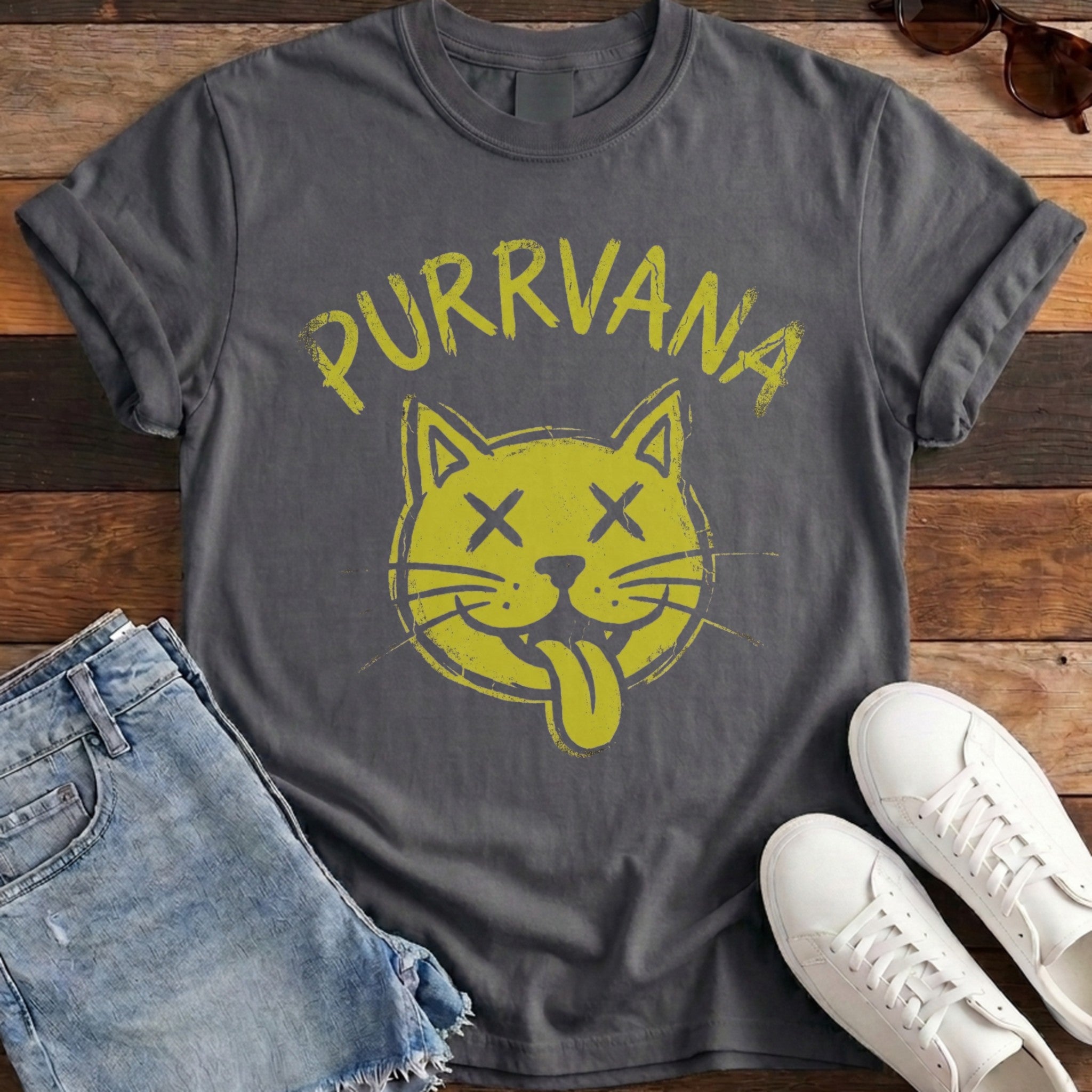 Purrvana Tee - Pepper