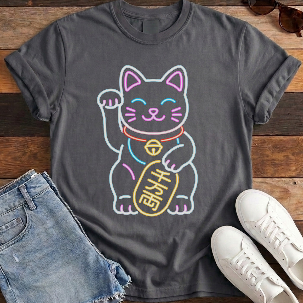 Maneki-Neko Neon Sign Tee
