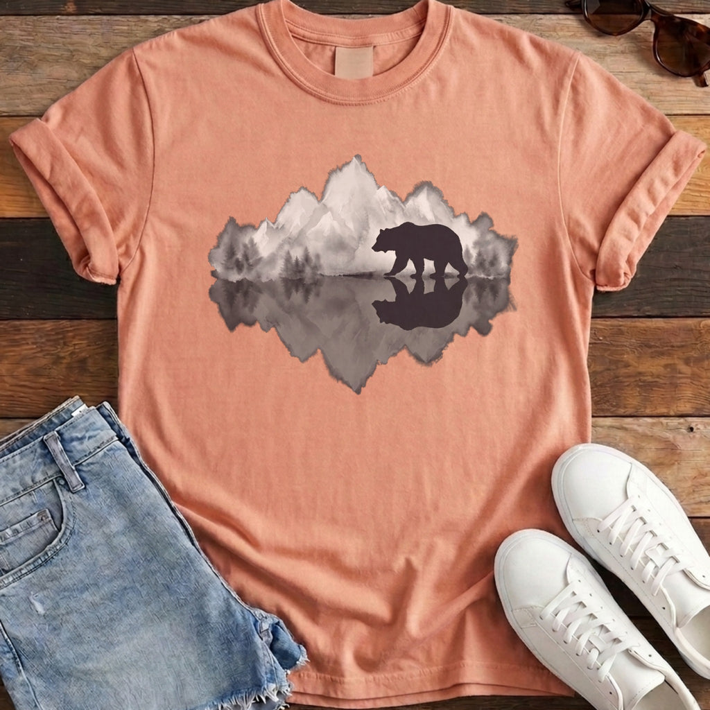 Bear Reflection Tee - Terracotta
