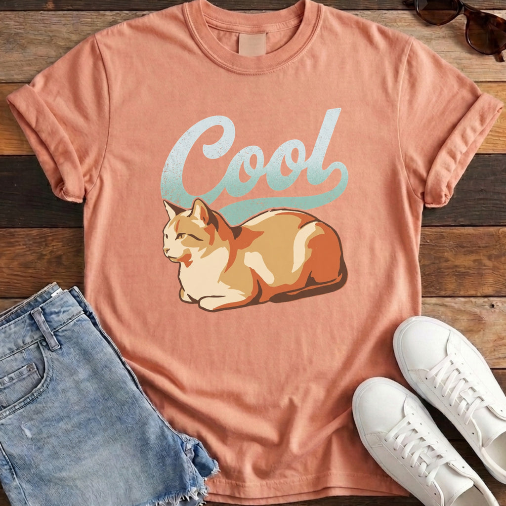 Cool Cat Tee - Terracotta