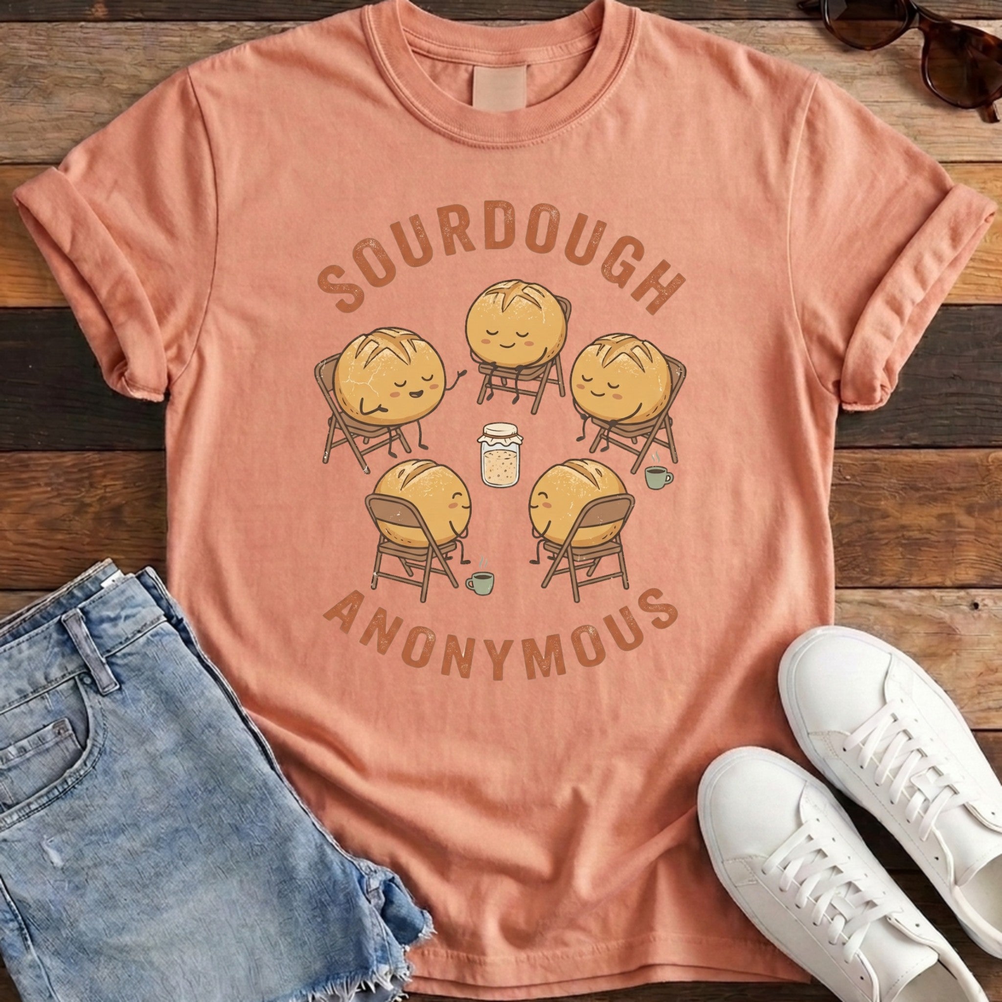 Sourdough Anonymous Tee - Terracotta