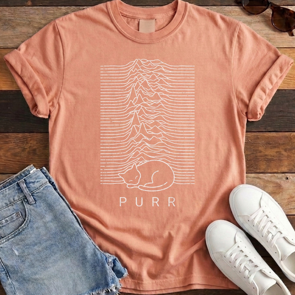 Purr Soundwave Tee - Terracotta