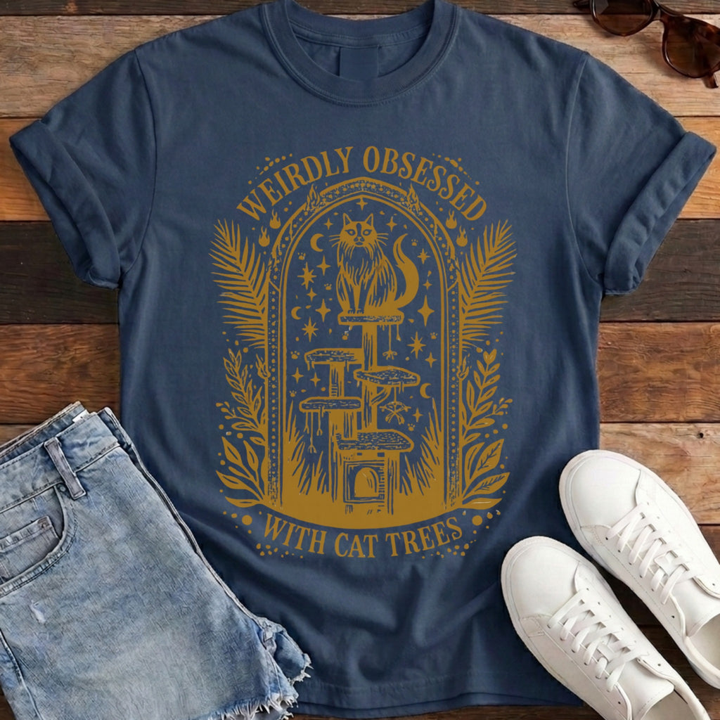 Weirdly Obsessed With Cat Trees Tee
