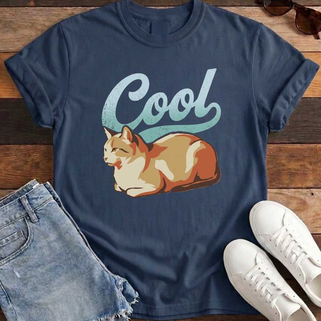 Cool Cat Tee - True Navy