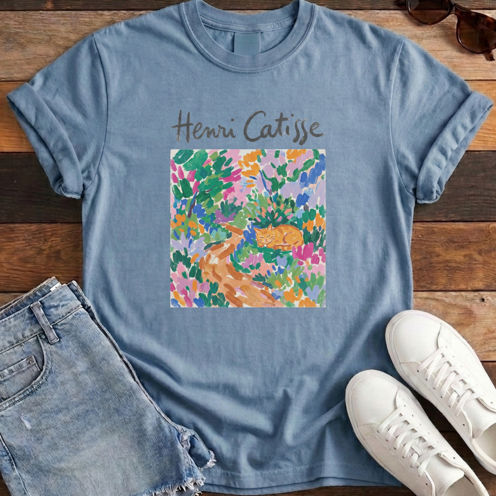Henri Catisse Tee - Washed Denim