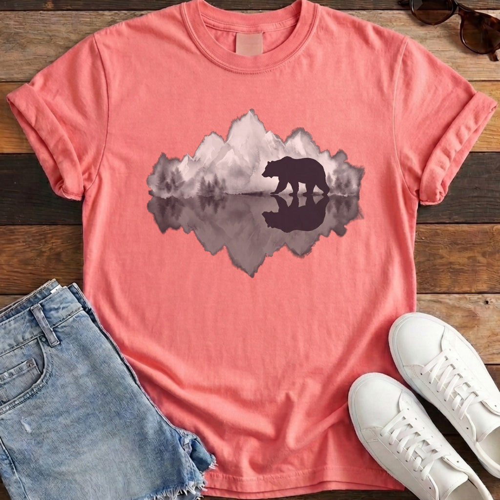 Bear Reflection Tee - Watermelon