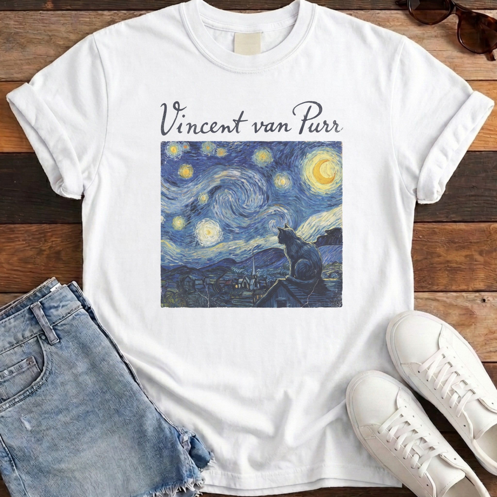 Vincent van Purr Tee - White
