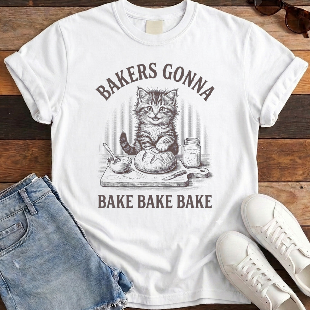 Bakers Gonna Bake Tee - White