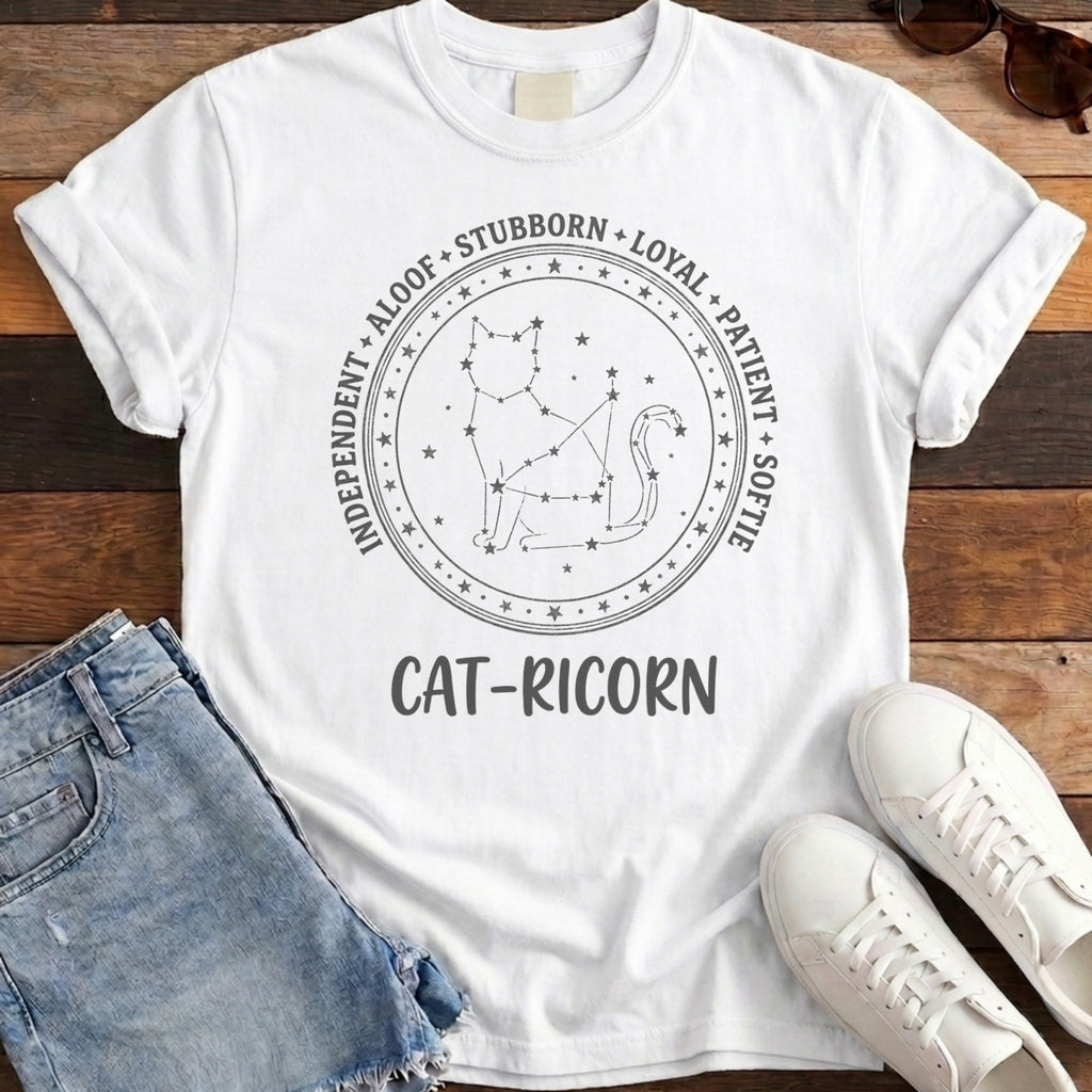 Cat-ricorn Tee - White