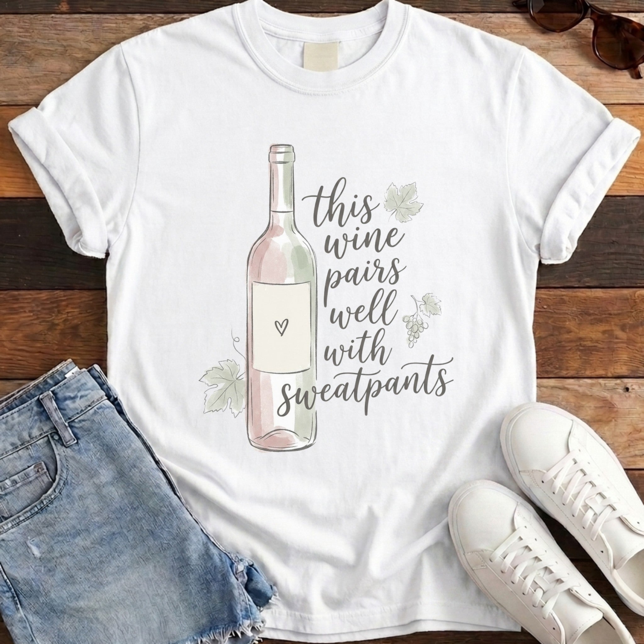 Pairs With Sweatpants Tee - White