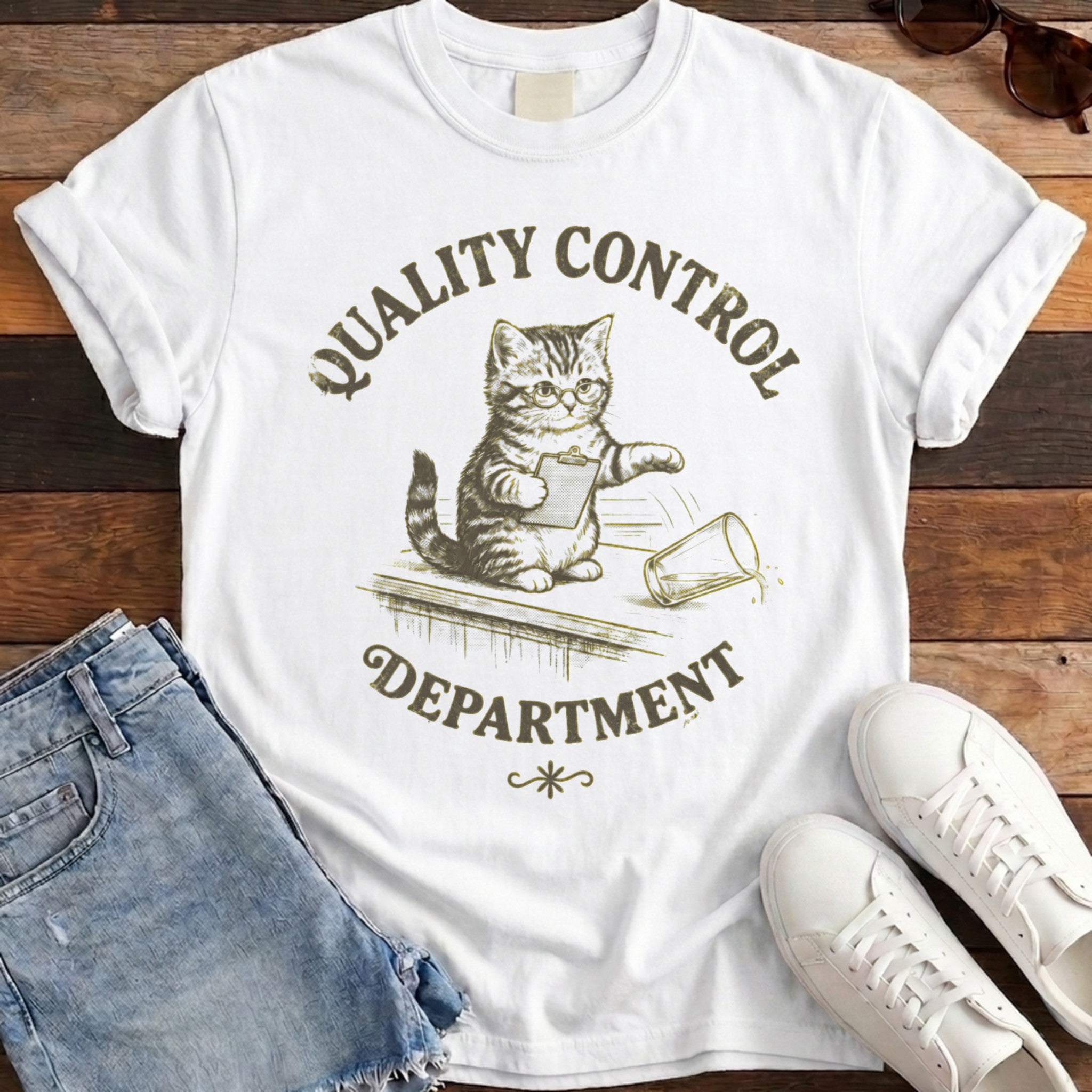Quality Control Tee - White