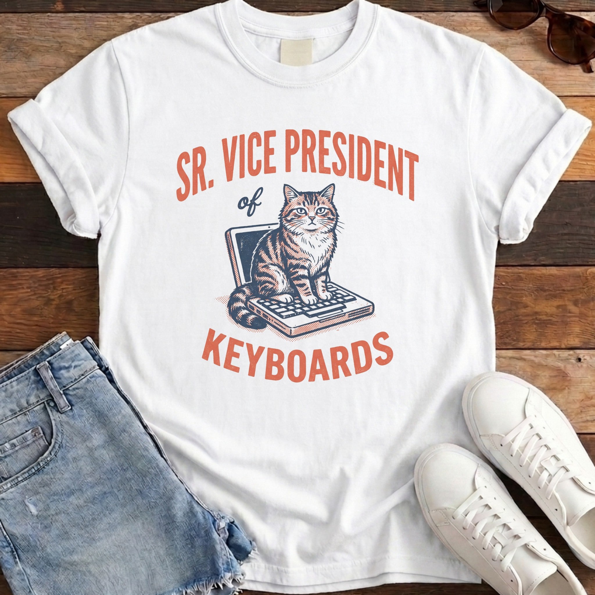 SR VP of Keyboards Tee - White