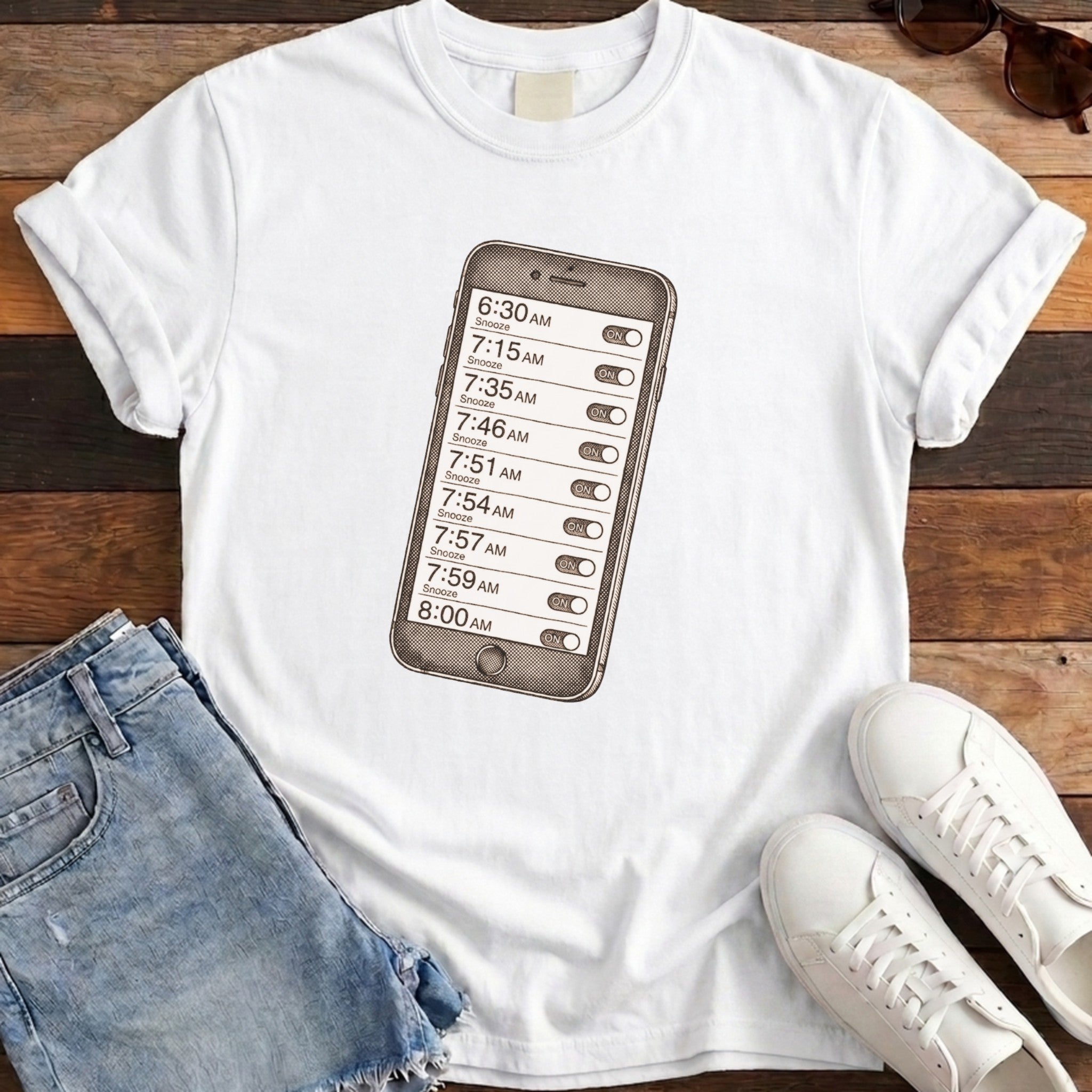 Serial Snoozer Tee - White