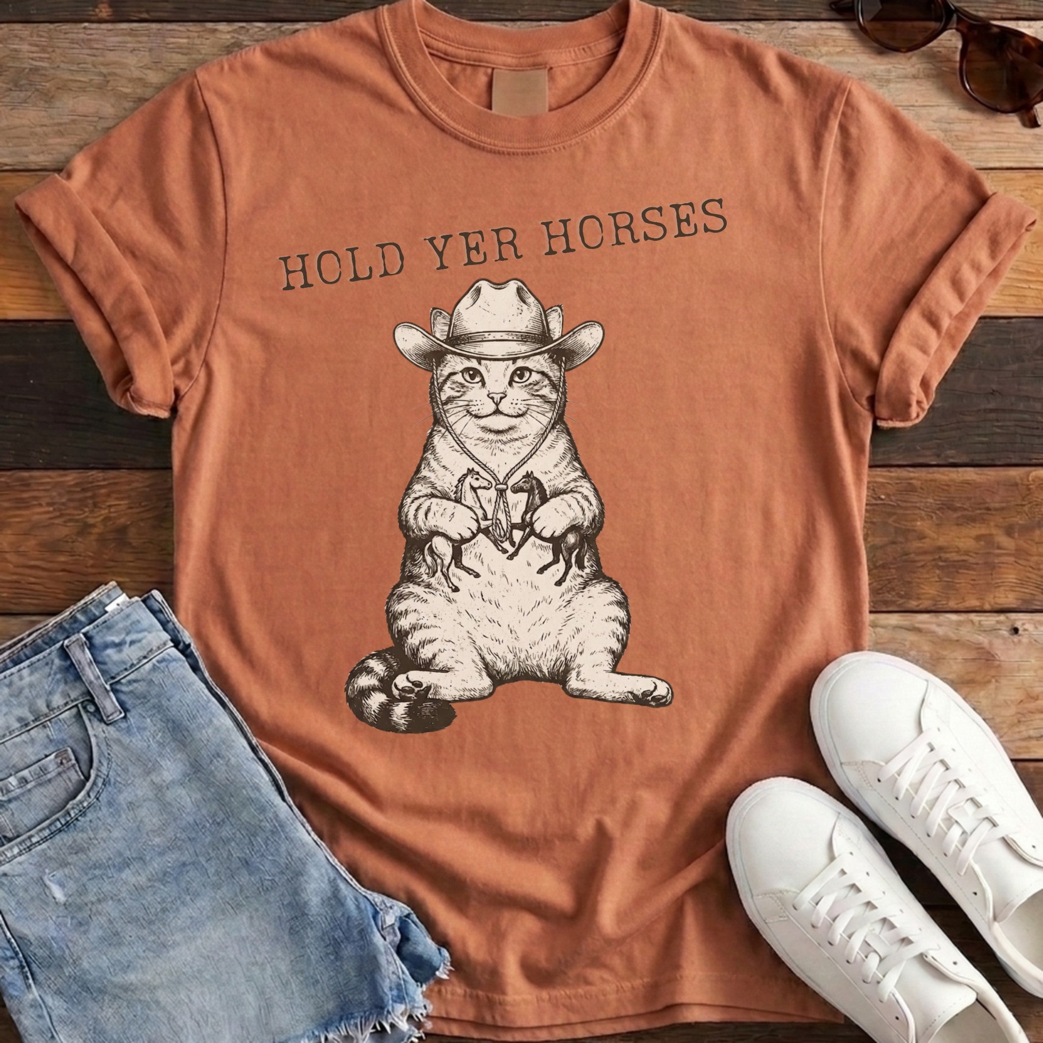 Hold Yer Horses Tee - Yam