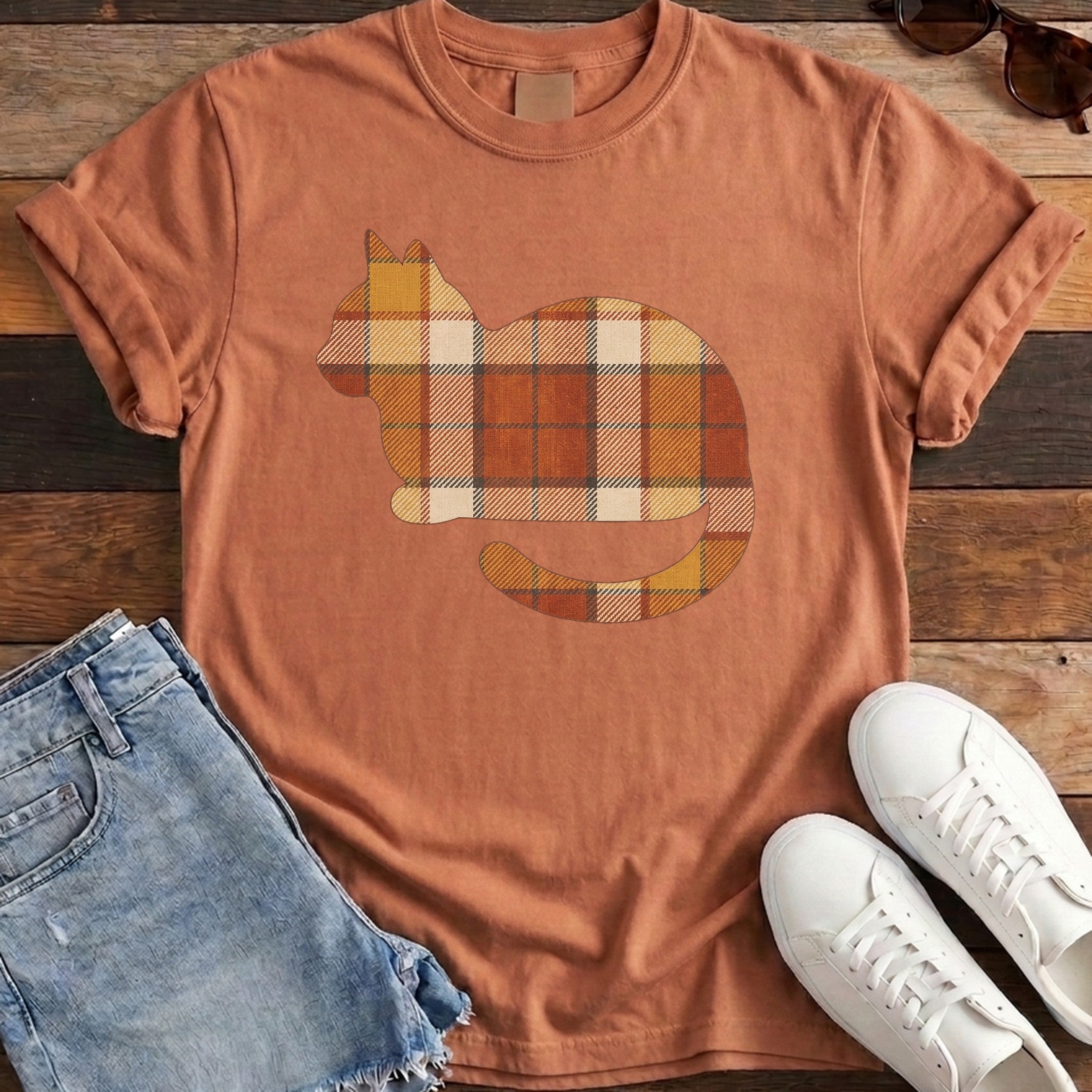 Flannel Cat Tee